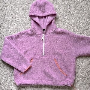 WILD FABLE Sherpa 1/2 Zip Pullover with Hood Pink NWT Large